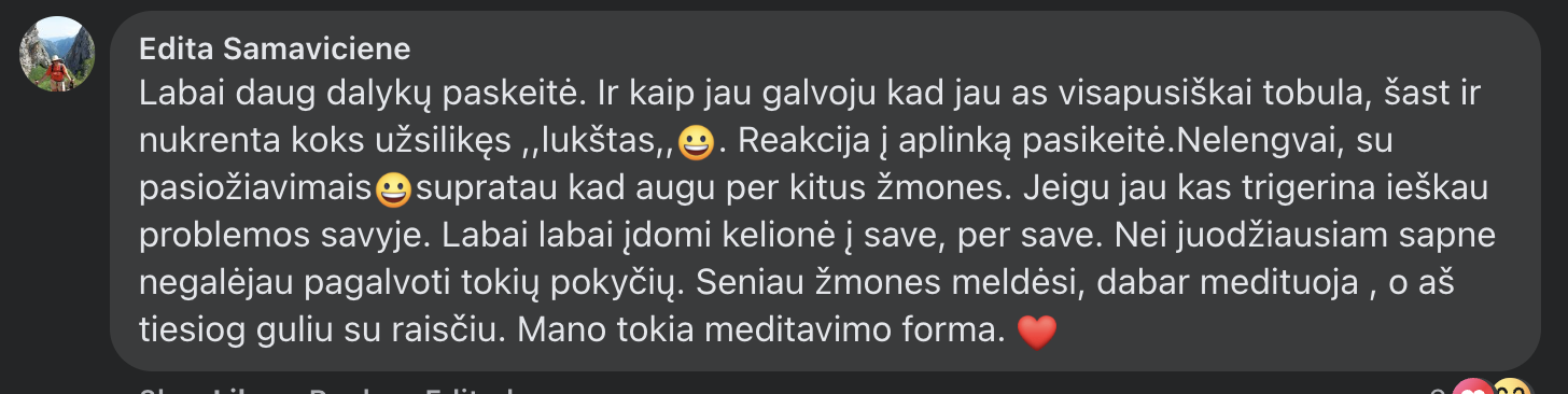 Editos atsiliepimas – kaip pasikeitė gyvenimas