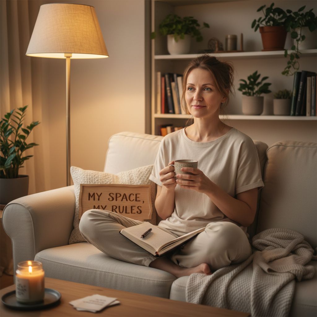 Empatijos ribos - lietuvė moteris praktikuoja savimylą ir rūpinimąsi savimi namuose