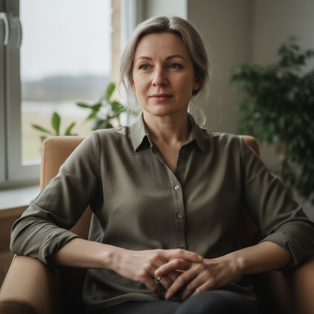 Mindfulness meditacija - moteris praktikuoja sąmoningą buvimą dabartyje