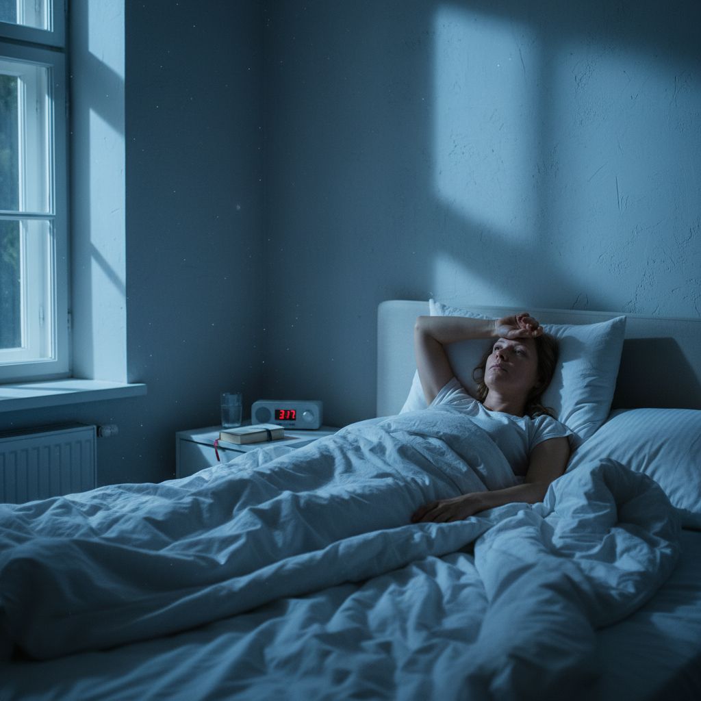 Nemiga - moteris negali užmigti ir žiūri į lubas naktį