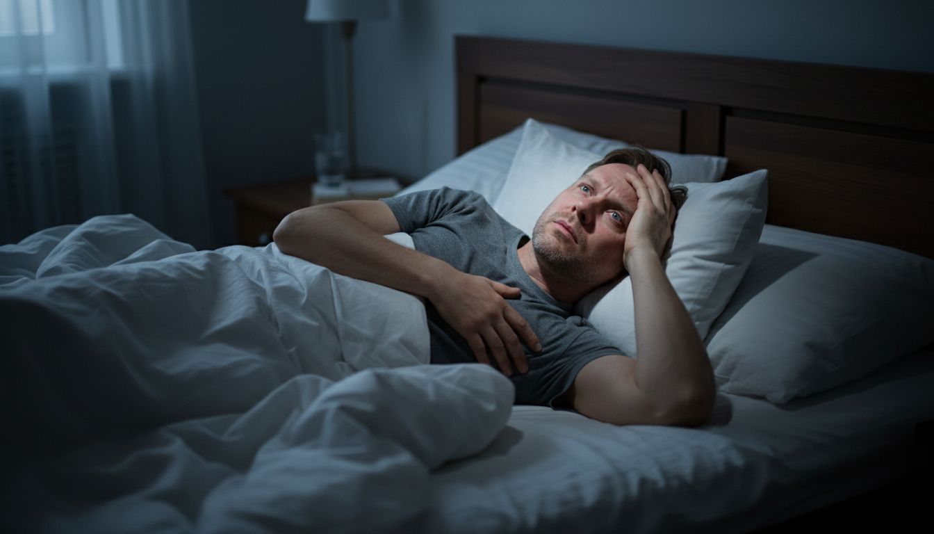 Pasiruošimas miegui - moteris atsipalaiduoja lovoje