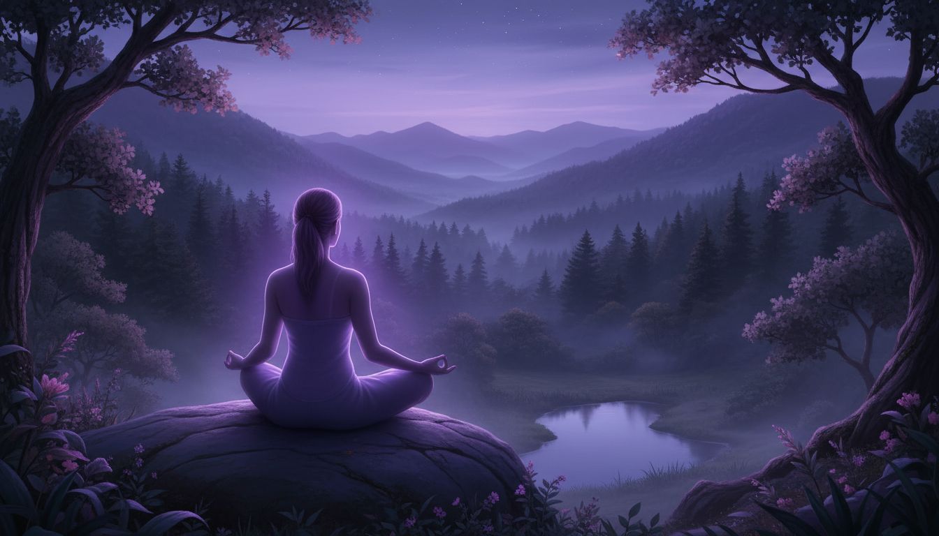 Sąmoningumas - moteris medituoja