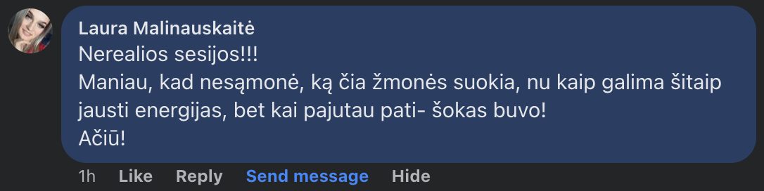 Lauros atsiliepimas: maniau, kad nesąmonė